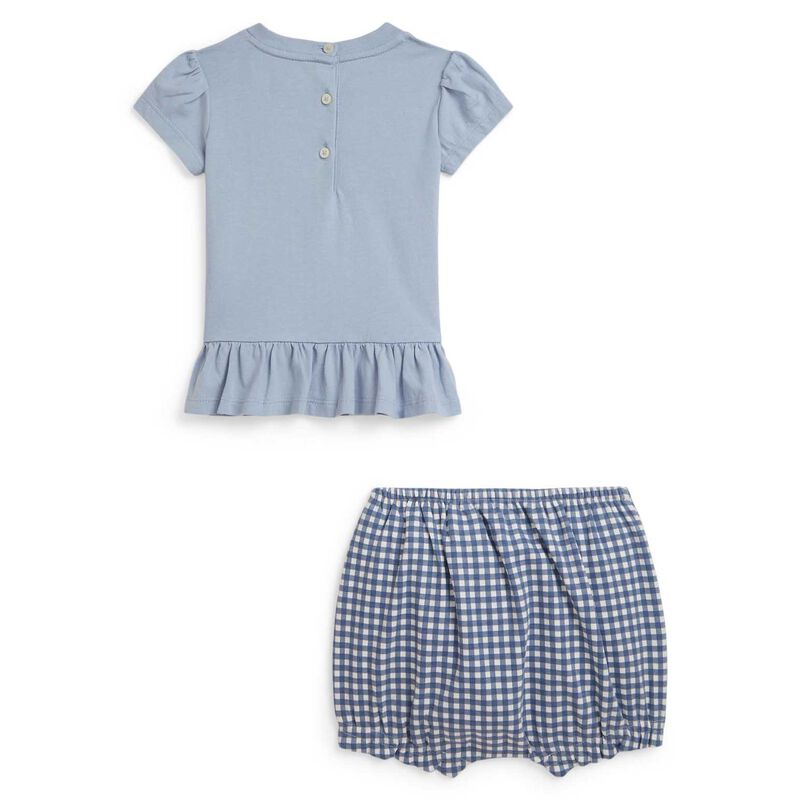 Polo Ralph Lauren Dog-Print Cotton Tee & Bloomer Set 3-24M image number 1